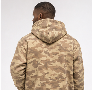 Sweat-shirt à capuche camouflage personnalisé pour homme, en molleton de coton épais, motif désert - Product Image 4