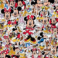 50 autocollants imprimés, autocollants mignons de dessins animés pour cahier, bouteille d'eau, bagages, décoration de carnet de notes et de scrapbooking