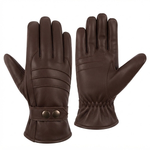 <b>Womens</b> Heated Touchscreen Leather Winter <b>Gloves</b> Polyester Lining for <b>Skiing</b> Cycling Fishing Outdoor Sports Custom Logo - Product Image 2