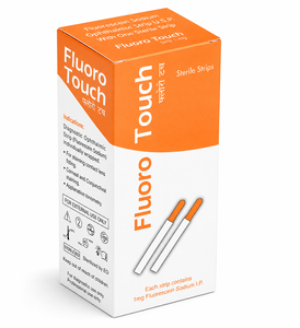Bandes ophtalmiques de Fluorescéine Sodique Fluoro Touch DP-5288 1mg Stériles Classe I pour l'examen oculaire et la coloration corneale (Paquet de 100) - Product Image 1