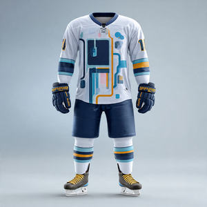 Uniforme Deportivo de Hockey sobre Hielo, Transpirable, con Mangas Estampadas, 100% Poliéster, Unisex para Hombre y Mujer - Product Image 4