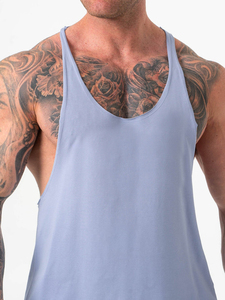 Débardeur de sport confortable en coton et bambou, respirant, tissu doux, coupe ajustée avec emmanchures profondes, fabrication OEM personnalisée, marque privée - Product Image 4