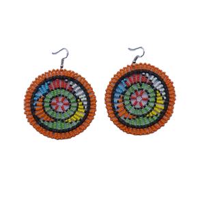 Boucles d'oreilles brodées à la main, personnalisées, avec perles et paillettes, pour les magasins d'accessoires de mode par MD HANDICRAFTS - Product Image 1