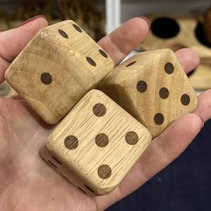 <b>Wooden</b> Cube Playing Dice Handmade Hardwood Educational Number <b>Block</b> Tabletop Game Accessory Learning Resource Toy - Product Image 4