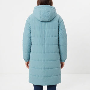 Manteau matelassé mi-long pour femme, vente en gros, chaud, léger, à capuche, veste d'hiver longue, rembourrée, décontractée, pour l'extérieur - Product Image 6