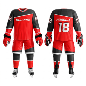 Wholesale Ice Hockey Jersey Sublimated Moisture Wicking <b>Mesh</b> Practice Uniform Custom Logo Number Supplier Set Kit <b>Top</b> Fit New Up - Product Image 1