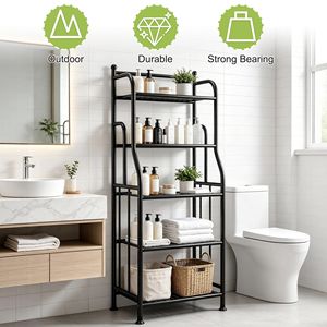 Étagère de rangement pour salle de bain à 5 niveaux, grande capacité, robuste, multifonctionnelle, pour la maison - Product Image 3