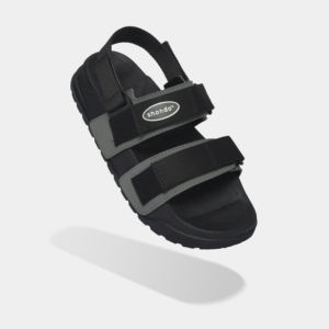 Sandalias de Plataforma con Tiras Cruzadas Negras, Ligeras, de Secado Rápido, Diseño Casual con Cierre Cómodo de Velcro - Product Image 3