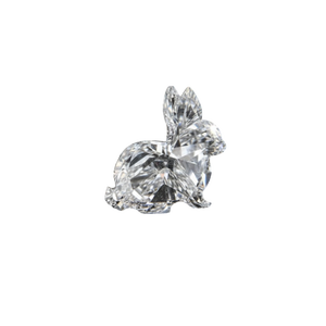 Diamant de laboratoire en forme de lapin adorable, certifié IGI, DEF VVS VS1, 0,5 à 3 carats, CVD HPHT, couleurs fantaisie, vente en gros Inde - Product Image 1