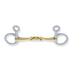 Bridon de cheval en acier inoxydable à double articulation, pièce buccale à simple articulation en acier inoxydable pour usage vétérinaire - Product Image 1