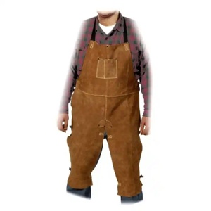 Premium Brown Cowhide Split Leather Industrial Safety Household Cleaning Tools <b>Accessories</b> Cowhide Leather Welding Apron - Product Image 1