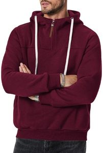 Sweat-shirt à capuche en polaire pour homme, couleur unie, décontracté, léger, tendance, idéal pour les vacances et les voyages, confort optimal - Product Image 2
