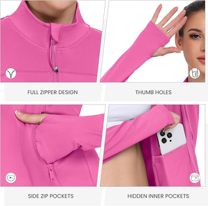 Custom Athletic <b>Jacket</b> Women Comfortable Top Breathable Slim Fit Athletic Gym Wear Fitness <b>Workout</b> Tight Running - Product Image 2