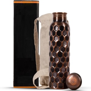 Classic Hammered Texture Pure Copper <b>Water</b> <b>Bottle</b> – Travel-Friendly Design - Product Image 5