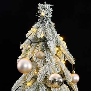 ต้นคริสต์มาสประดิษฐ์ 150 หลอดไฟ LED พร้อมชุดลูกบอลและหิมะตกแต่ง ขนาด 59.1 นิ้ว ผลิตภัณฑ์ตกแต่งคริสต์มาส - Product Image 2