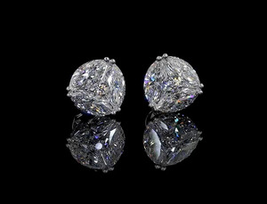 Brilliant Cut Lab Grown Diamond Stud <b>Earrings</b> Women's Engagement <b>Wedding</b> Jewelry Rhodium Plated 10K 14K 18K Gold 925 935 <b>Silver</b> - Product Image 1