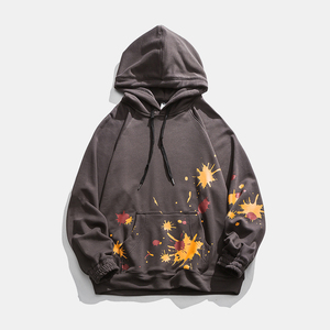 Sudadera con capucha Glory Custom Screen Print Acid Wash, de algodón de primera calidad, estilo oversized, para streetwear, unisex. - Product Image 2