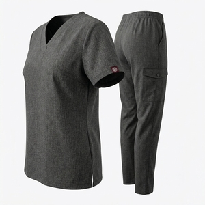 Wholesale Custom Nurse <b>Scrubs</b> Stretchy <b>Plus</b> <b>Size</b> <b>Scrubs</b> Jogger Sexy Fashion Women Nursing <b>Scrubs</b> Uniforms Sets Water Repellent - Product Image 2