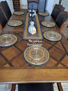 <b>Beaded</b> table <b>Placemats</b> Handmade table <b>Placemats</b> made from Beads and leather Beautiful table decor - Product Image 3
