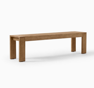 Ensemble de salle à manger d'extérieur en teck massif pour villa tropicale, hôtel, jardin, table, chaises et bancs écologiques, imperméables, finition naturelle, patio - Product Image 6