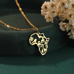 Collar de Moda para Mujer con Colgante de Acero Inoxidable Natural Chapado en Oro de 14K/18K y Elegante Cadena de Cable - Product Image 1