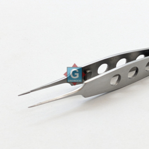 Pinzas quirúrgicas rectas para iris, kit quirúrgico Bishop Harman, pinzas delicadas de 8.5cm, fijación manual dentada - Product Image 2