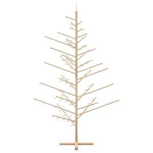 Árbol de Navidad de Madera de Pino Sólido de 82.68 Pulgadas, Árbol de Navidad de Madera Natural - Product Image 6