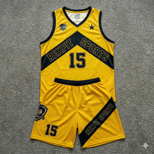 Conjunto de Uniforme de Baloncesto Personalizado, Jersey Deportivo de Poliéster de Secado Rápido, Ropa de Equipo Blanca, Negra y Dorada para Entrenamiento y Partido - Product Image 6