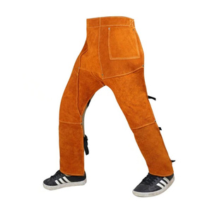 Pantalon de soudeur en cuir de vachette premium, résistant à la chaleur et aux flammes, protection des jambes, sécurité industrielle, lutte contre les incendies, niveau 500-1000°C - Product Image 5