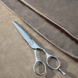 Chuyên nghiệp 4.5 inch thẳng điều chỉnh tóc Salon Kéo phẳng vít sắc nét cong lưỡi thép không gỉ 440C loại - Product Image 1