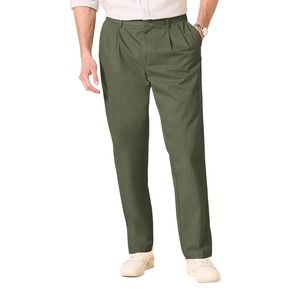 Custom High Quality Cotton <b>Men's</b> Twill Vintage High <b>Waist</b> Zipper Fly Lightweight Casual Work Pants Chinos <b>Trousers</b> <b>Men</b> - Product Image 6