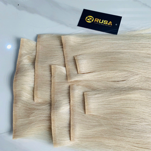 Extensiones de Cabello con Clip, Hechas con Cabello Humano Virgen de Vietnam, Tono Rubio, Textura Lisa, Compra al por Mayor - Product Image 2