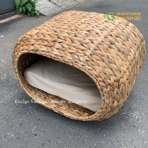 Comodidad para Mascotas Tejida a Mano |   Cama y Cesta para Mascotas de Jacinto de Agua Natural |   Formas, Tamaños y Diseños Personalizados - Product Image 5