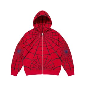 <span class=keywords><strong>Sudadera</strong></span> con Capucha y Cierre de Cremallera de Spider-Man para Hombre, Color Rojo, Estilo Casual, Corte Holgado, Ropa de Invierno, 100% Algodón, Forro Polar Ecológico - Product Image 3