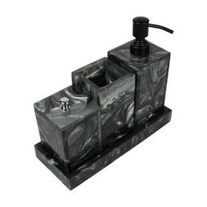 Juego de Baño de Cinco Piezas de Resina MN EXPORTS - Diseño Moderno, Impermeable y Ecológico - Product Image 4