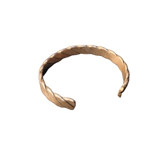 Spiral Twist Copper Bangle - Antique Finish Pure Copper <b>Healing</b> <b>Bracelet</b> - Bio-Energy Therapy Cuff for Joint Pain Relief - Product Image 1