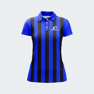 Polo de Mujer de Manga Corta con Bloques de Color, Secado Rápido, Poliéster, Ropa Deportiva Casual con Logotipo Frontal - Product Image 4