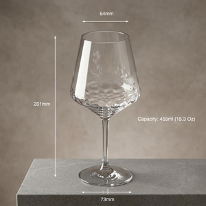 [Holar] Copa de Vino de Plástico Reutilizable con Diseño Martillado, Hecha en Taiwán, para Bodas, Aniversarios y Fiestas (Venta al Por Mayor) - Product Image 3