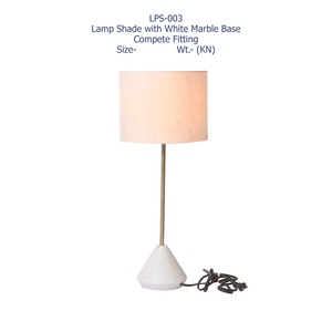 Luxury Contemporary <b>Table</b> <b>Lamp</b> with White Marble <b>Base</b> Elegant Designer Lampshade for Home Decor High Demand Bulk Factory Price - Product Image 3
