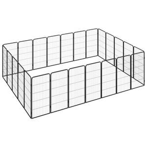 Corral Plegable Grande para Perros, de Acero con Recubrimiento de Polvo Negro, Puertas y Corrales para Mascotas - Product Image 1