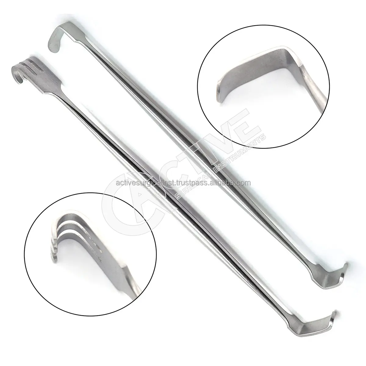 Chất lượng tốt nhất senn Miller retractor sắc nét đôi đã kết thúc sắc nét 3 prong kết thúc phẫu thuật nhựa dụng cụ phẫu thuật CE phê duyệt