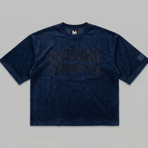 Camiseta Casual de Lujo con Logotipo de Diamantes de Imitación, Estilo Gótico, Urbano y Hip Hop, MALUZA INDUSTRIES - Product Image 1