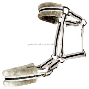 Lightweight Customized Poly Propylene Nylon Horse <b>Halter</b> with Iron Fitting Mink Fleece Padded Top Selling Horse Racing <b>Halter</b> - Product Image 5