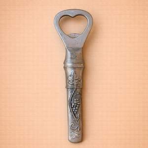 <b>Vintage</b> Grape Design <b>Bottle</b> Opener Elegant Handheld Style Smooth Grip Durable Build Easy Cap Removal Bar Kitchen Accessory - Product Image 1