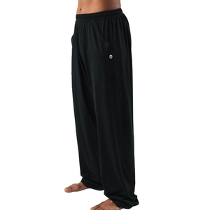 Pantalon de survêtement noir pour homme, coupe droite, léger, pour la détente et l'entraînement, taille élastique, OEM, personnalisation, approvisionnement en gros - Product Image 4
