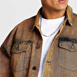 Classic Jeans Winter <b>Jacket</b> For Men Warm Inner Fabric <b>Smart</b> Casual Look Perfect For Outdoor Winter Styling - Product Image 6