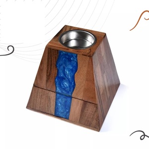 Brûleur d'encens en bois de santal avec tiroir et plateau métallique, pour Oud, Anis étoilé, encens religieux et parfum d'ambiance pour la maison - Product Image 3