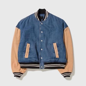 Manufacture Vintage Men's <b>Jacket</b> Winter Eco-Friendly Streetwear Embroidered Breathable Windproof <b>Fleece</b> <b>Lining</b> Thick Front Logo - Product Image 1