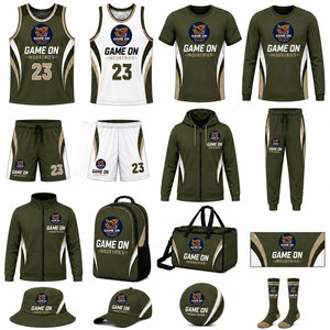 Maillot de basketball par sublimation à prix d'usine, 100 % polyester, séchage rapide, évacuation de l'humidité, kit complet - Product Image 5