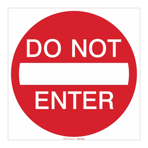 Panneau d'interdiction d'entrée Brady 30x30 pouces, panneau d'avertissement de contrôle d'accès intérieur/extérieur - Product Image 3